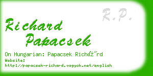 richard papacsek business card